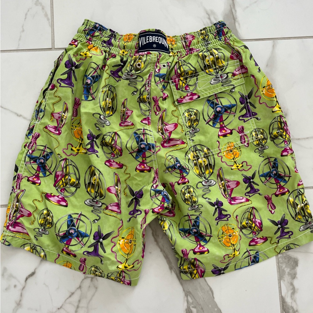 Men’s Vilebrequin Swim Trunk Shorts Green Fans